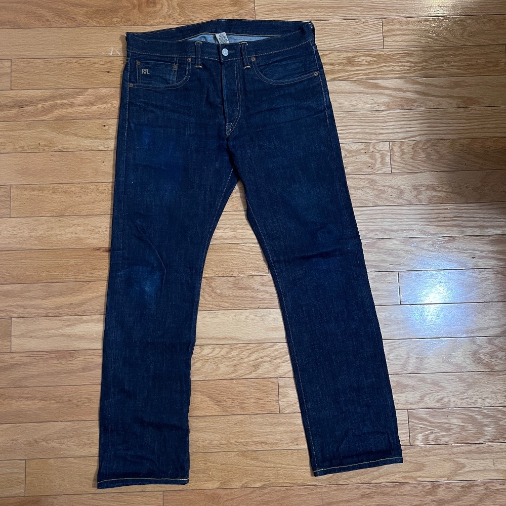 Double RL Ralph Lauren Dark Wash, Slim Fit Jeans, 32x30